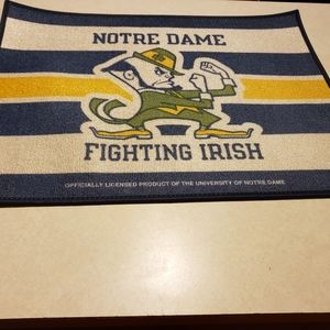 Notre Dame Fighting Irish Door Mat EUC